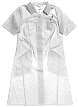 BLOUSE MEDICALE, blanche, manches courtes, S