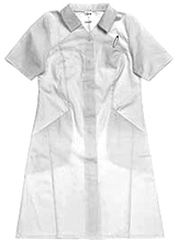 COAT, MEDICAL, white, short sleeves, S