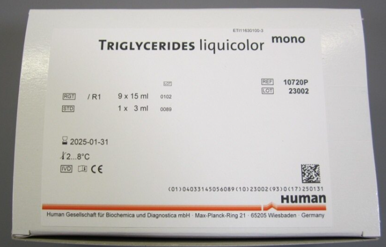 (spectrophotomètre) KIT, TRIGLYCERIDES 9x15ml + 1x3ml 10720P