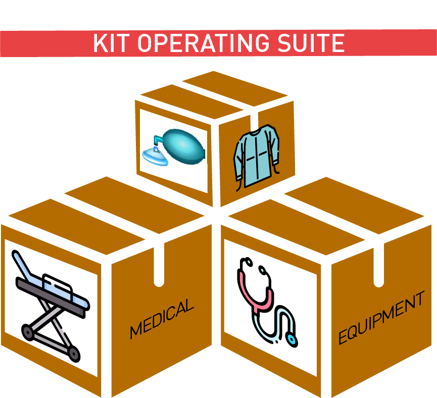 OPERATING SUITE PART med.equip. 2 operating rooms compulsory
