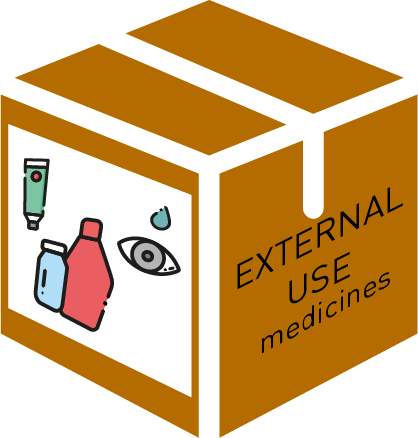 (mod hospital) MEDICINES FOR EXTERNAL USE small