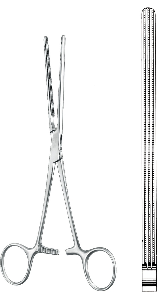 FORCEPS, INTESTINAL, DOYEN, atr., 23 cm, straight 50-16-73