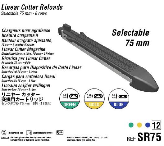 (cutting linear stapler NTLC75) RELOAD, 118 staples (SR75)