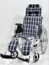 WHEELCHAIR, collapsible, reclining footrest