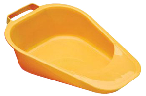 BEDPAN, with handle, polypropylene