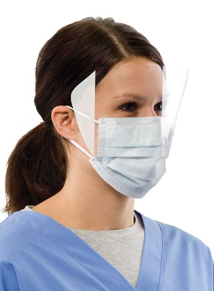 SURGICAL MASK with FACE SHIELD, IIR type, s.u.