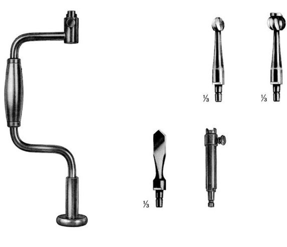 DRILL, CRANIAL, HUDSON, complete 57-60-00 + DRILL 57-60-34