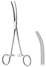 PINCE HEMOSTATIQUE, R-PEAN, courbe, striée, 26 cm 16-11-26