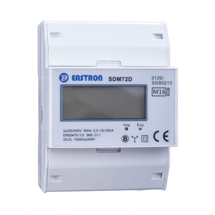 MESUREUR D'ÉNERGIE kWh (Eastron SDM72D) 3x230V/400V, 100A