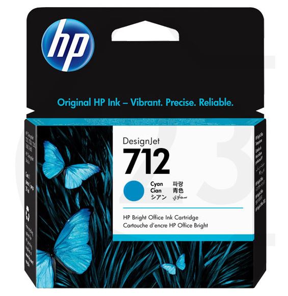 (HP Designjet T630) CARTOUCHE D'ENCRE (3ED67A) 80ml, cyan