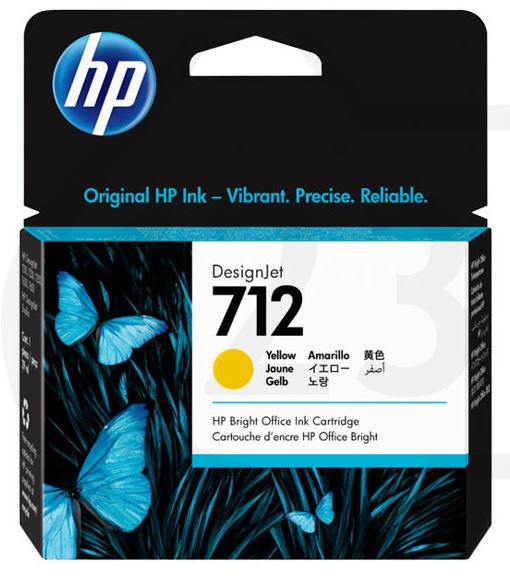 (HP Designjet T630) CARTOUCHE D'ENCRE (3ED69A) 80ml, jaune