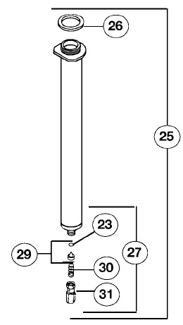 (Hudson sprayer) PUMP CYLINDER complete (147-202)