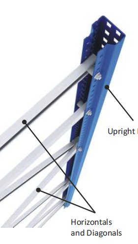 (Mecalux) HORIZONTAL BRACE, 1052mm, for 1100mm frame