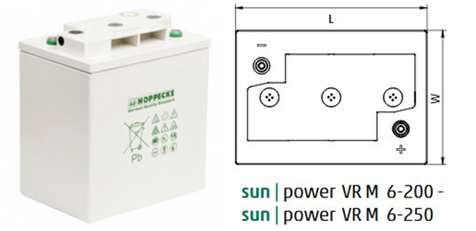 BATTERY BANK stationary, 24V 400Ah/8x6V 200Ah, AGM VRLA