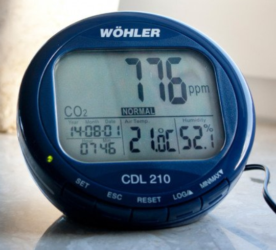 CO2 INDICATEUR ET ENREGISTREUR (Wöhler CDL 210) fixe