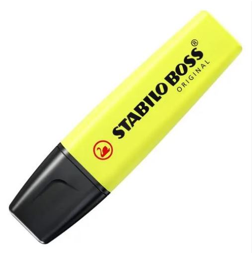 HIGHLIGHTER fluorescent, yellow