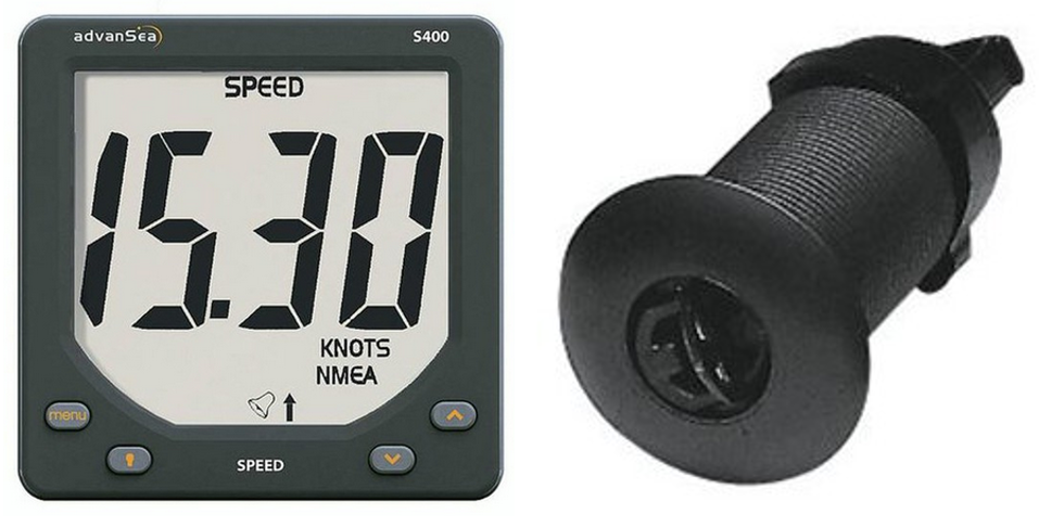 SPEEDOMETER, 12VDC, knot/km/miles, with sensor