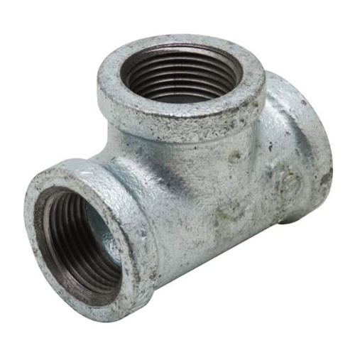 REDUCER T-COUPLING threaded, galvanized, 2"-1"½, FxFxF