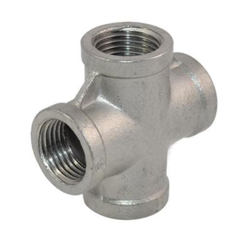 4-WAY CROSS COUPLING threaded, galvanized, Ø 1", FxFxFxF