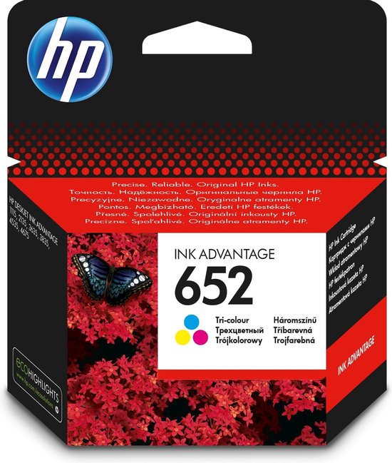 (HP Deskjet 2130) CARTOUCHE D'ENCRE (652) 3 couleurs