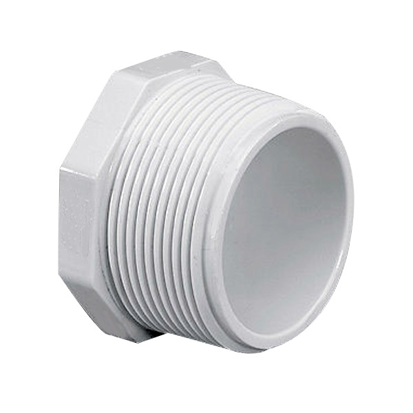 PLUG threaded, PVC, Ø ¾", male