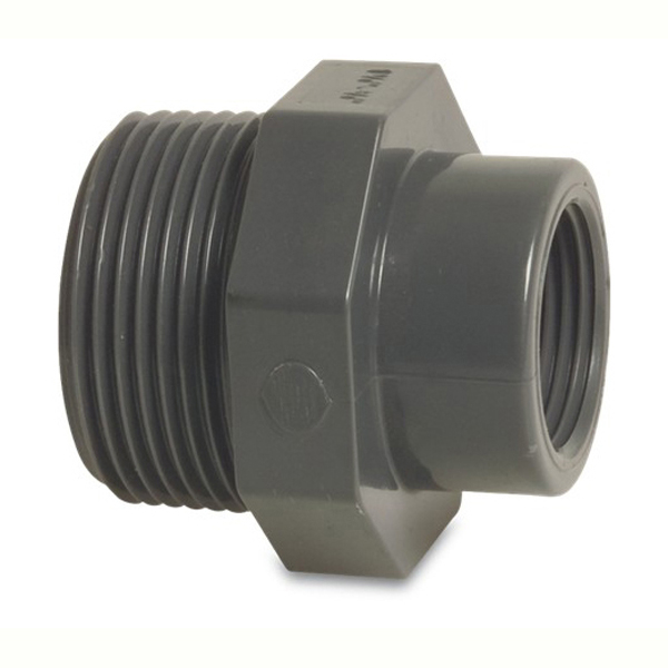 REDUCER COUPLING threaded, PVC, 1"½ - 1", MxF