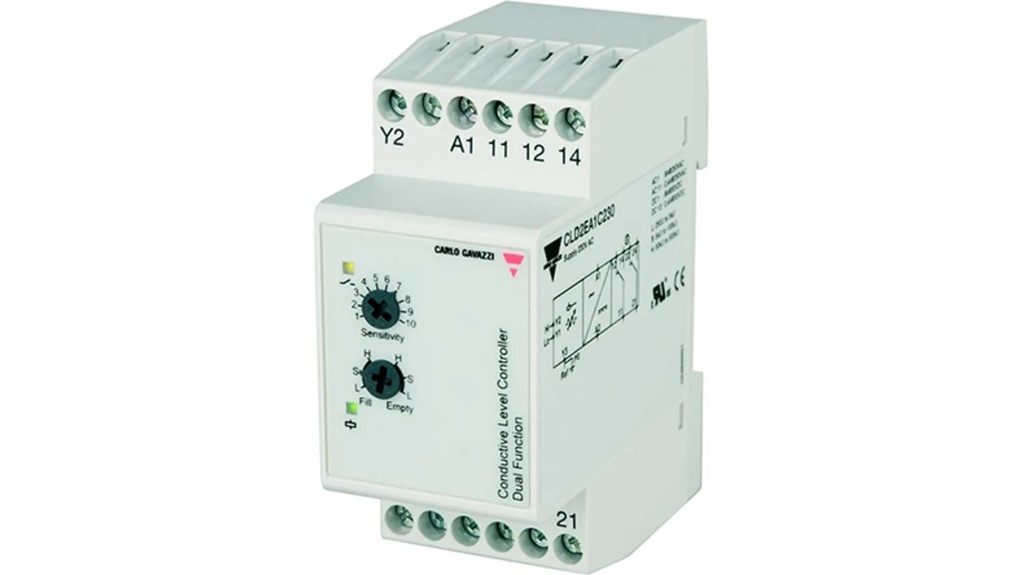 LEVEL CONTROLLER (CLD2EA1CM24) 2outp 24VDC,230VAC, DIN rail