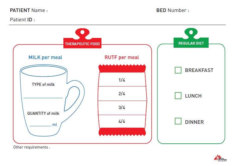 ITFC PAEDIATRIC BEDSIDE MILK CARD, English, A5 recto