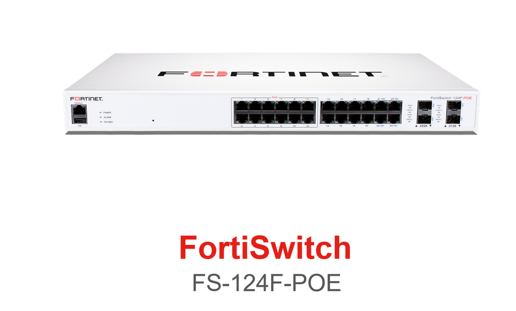 ETHERNET SWITCH (FortiSwitch FS-124F-POE) 1 Gbit/s, 24 ports