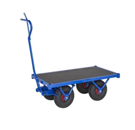 TROLLEY, plywood deck 1200x690mm, load 650kg, parking brake