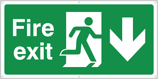 EXIT SIGN, for fire alarm system