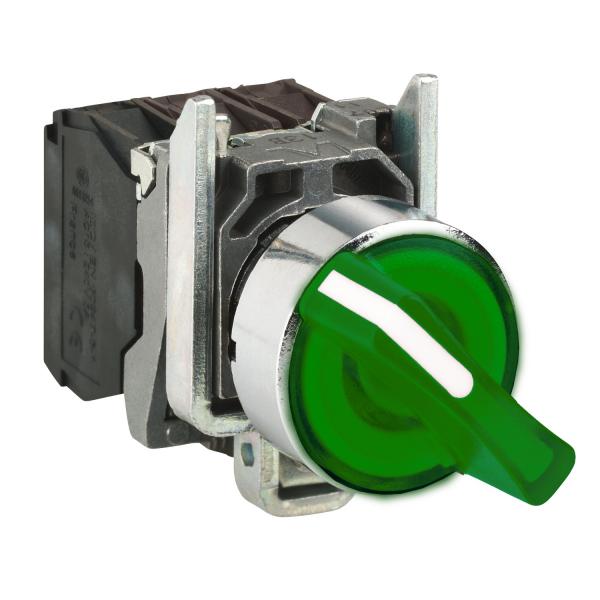 (incinerator) ILLUMINATED SELECTOR SWITCH, green