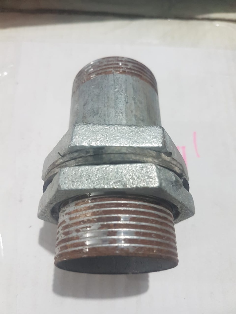 TANK CONNECTOR threaded, galvanized, Ø ¾", MxM