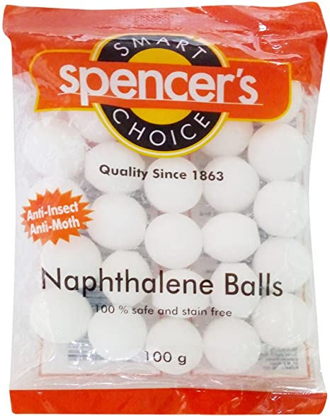 BOULES ANTIMITES, naphtalène, 100g, sac