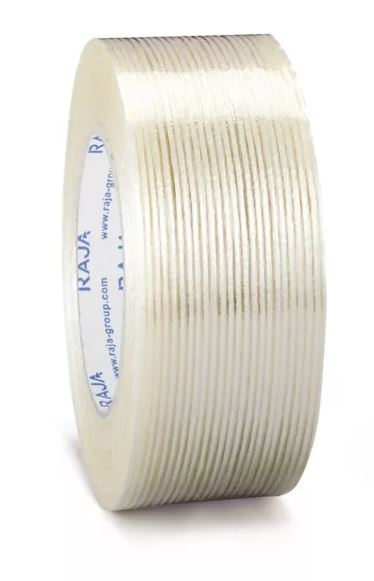 TAPE adhesive, reinforced lengthwise, 50mmx50m, transl.,roll