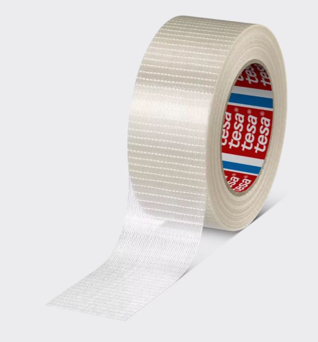 TAPE adhesive, reinforced crosswise, 50mmx50m, transl., roll