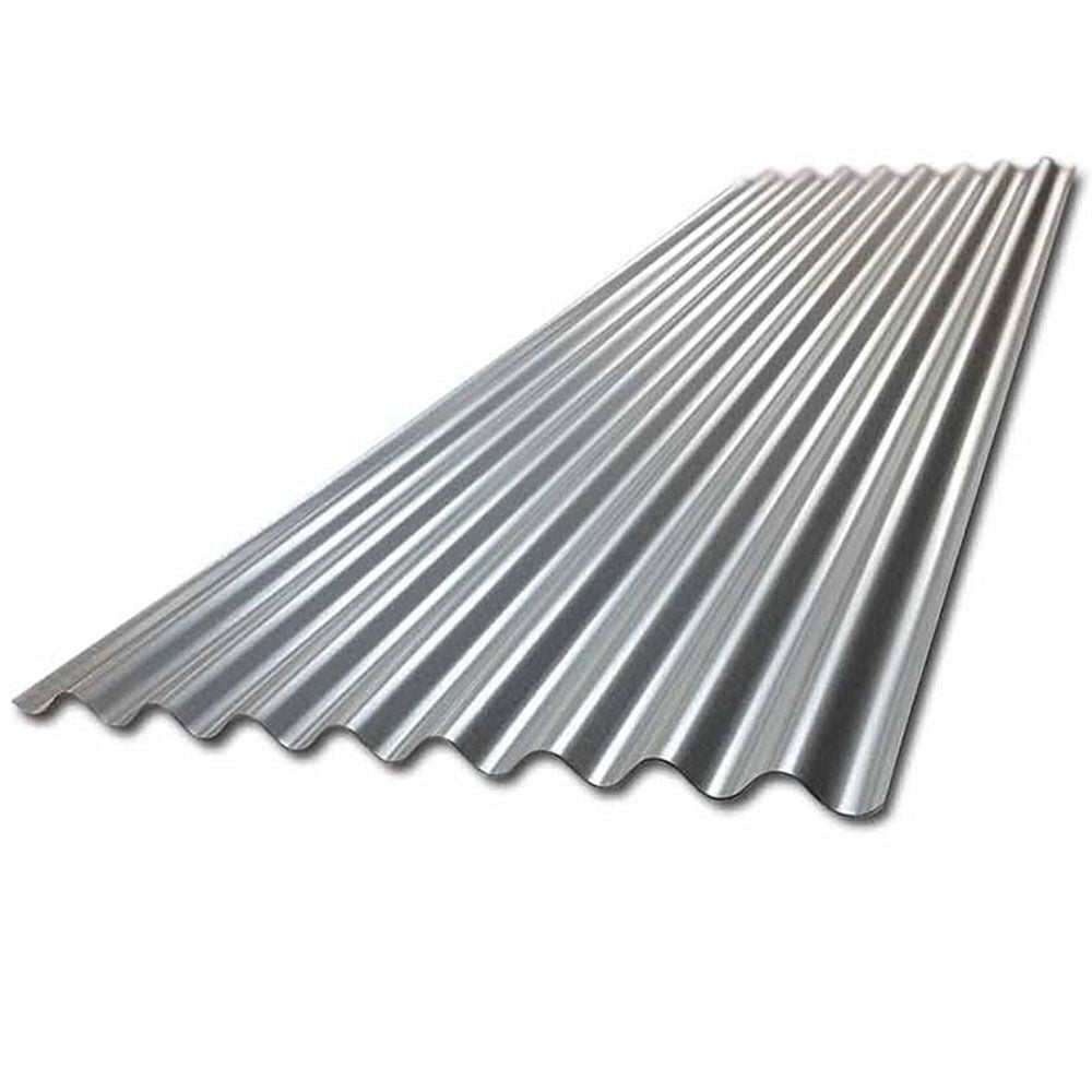 SHEET corrugated, galvanised iron, 8x4ft, 0.22mm thick