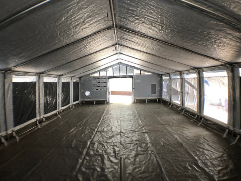 TENTE POLYVALENTE 72M², armature acier, boîte A+B+C