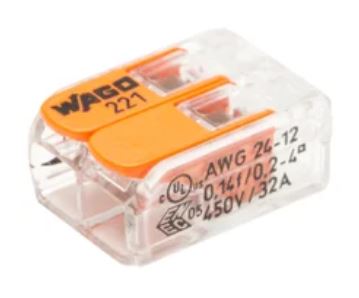 CONNECTEUR RAPIDE (Wago) 2x1,5-4mm², pour tout fil