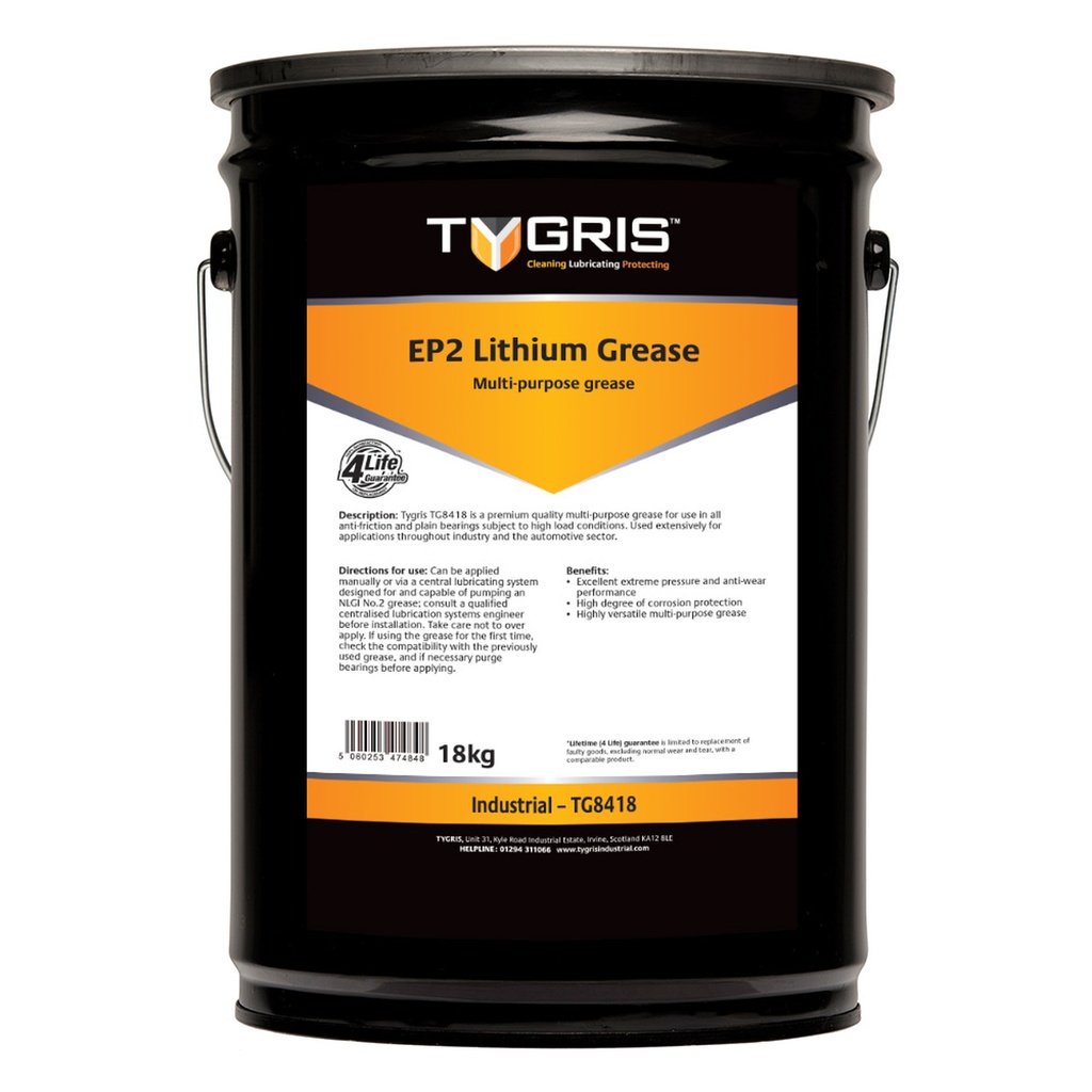 GREASE, lithium, 18kg, bearing, tin