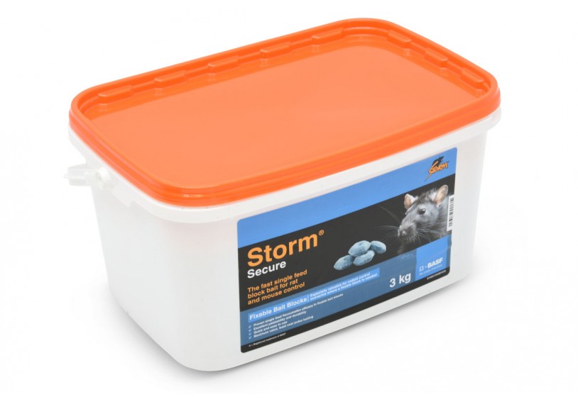 RAT POISON (Storm® Secure) blocks of 20g, bucket of 3kg