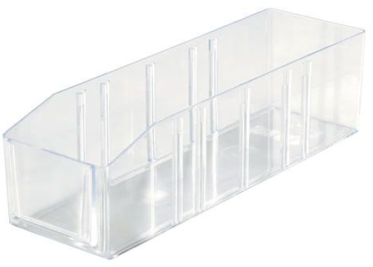 BAC-TIROIR, plastique, transparent, ±300x80x80mm