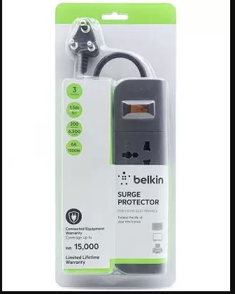 MULTI-OUTLET EXT. surge protector, 4 outlets, type D