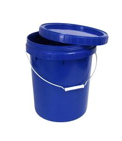 SEAU + COUVERCLE, plastique, 20l, bleu