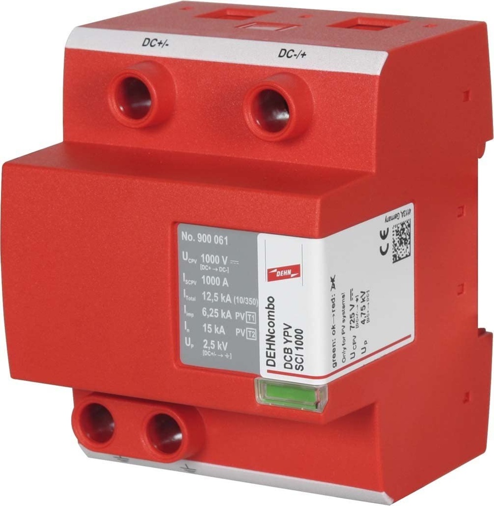 PARAFOUDRE-PARASURTENSEUR type 1+2, 2P, haute energie, mod.