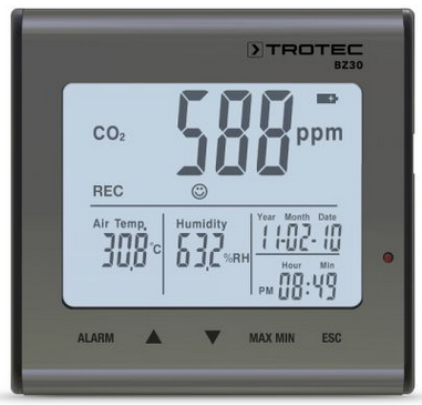DETECTOR DATA-RECORDER CO2, temperature, humidity, battery