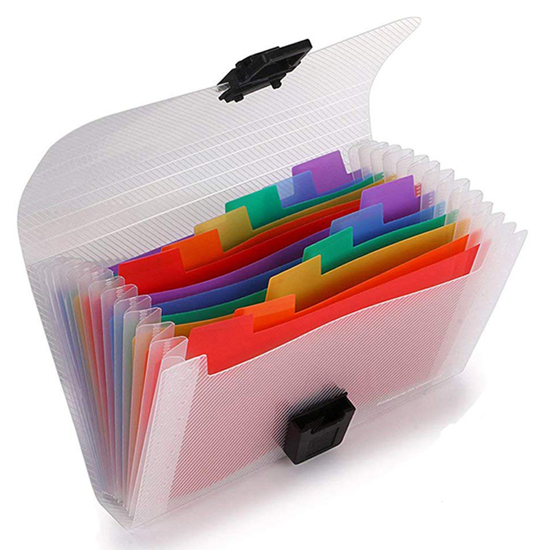 POCKET FILE expanding, plastic, A4 + index labels