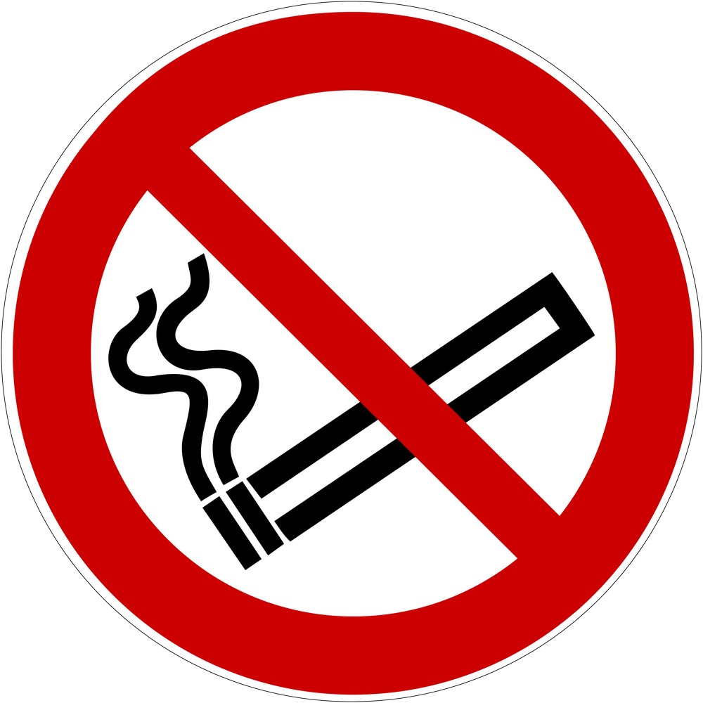 STICKER no smoking, Ø 200mm, pictogram