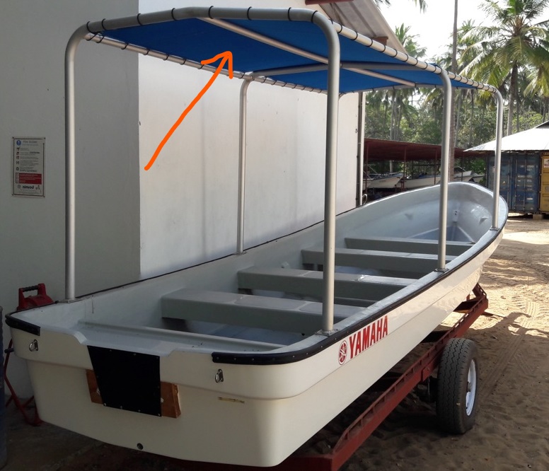 (bateau Yamaha W19/W23) TOILE de protection solaire