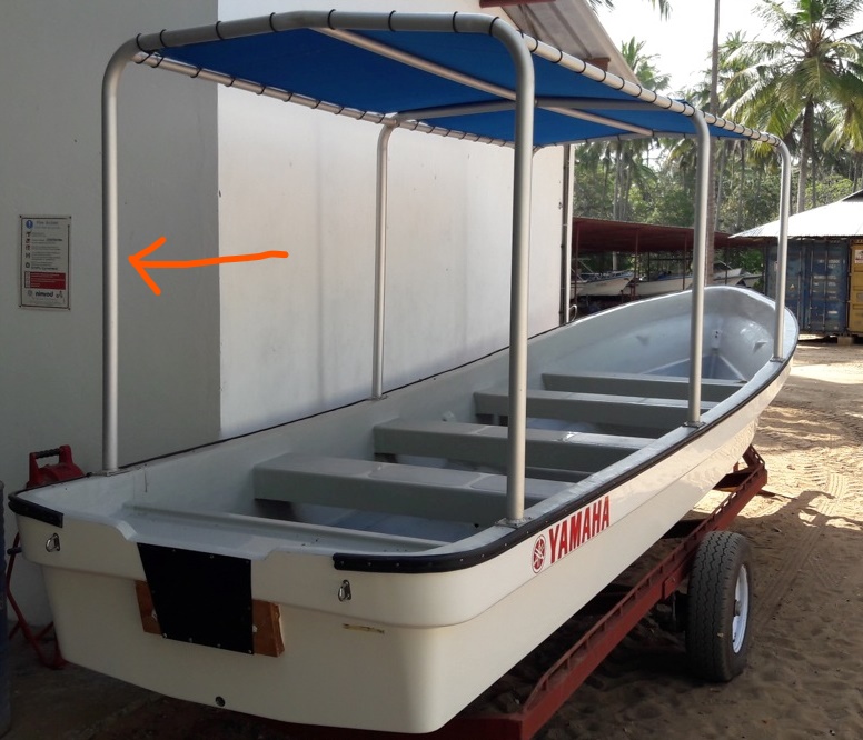 (bateau Yamaha W19/W23) CADRE de protection solaire, alumini